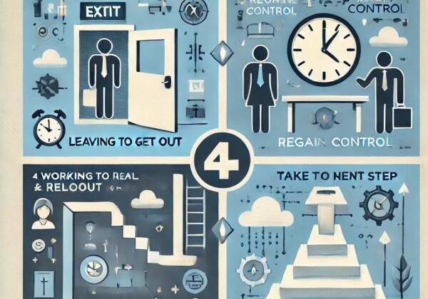 Dall·e 2025-02-18 07.41.20 - A Visually Engaging Infographic Illustrating The '4 Reasons Why Employees Quit Their Jobs.' The Design Should Be Modern And Professional, Featuring Fo